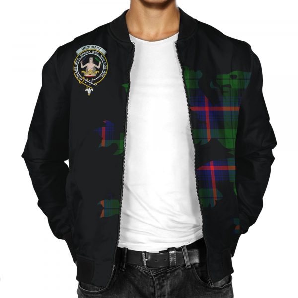 Urquhart Lion & Thistle All Over Printed Bomber Jacket Us Size