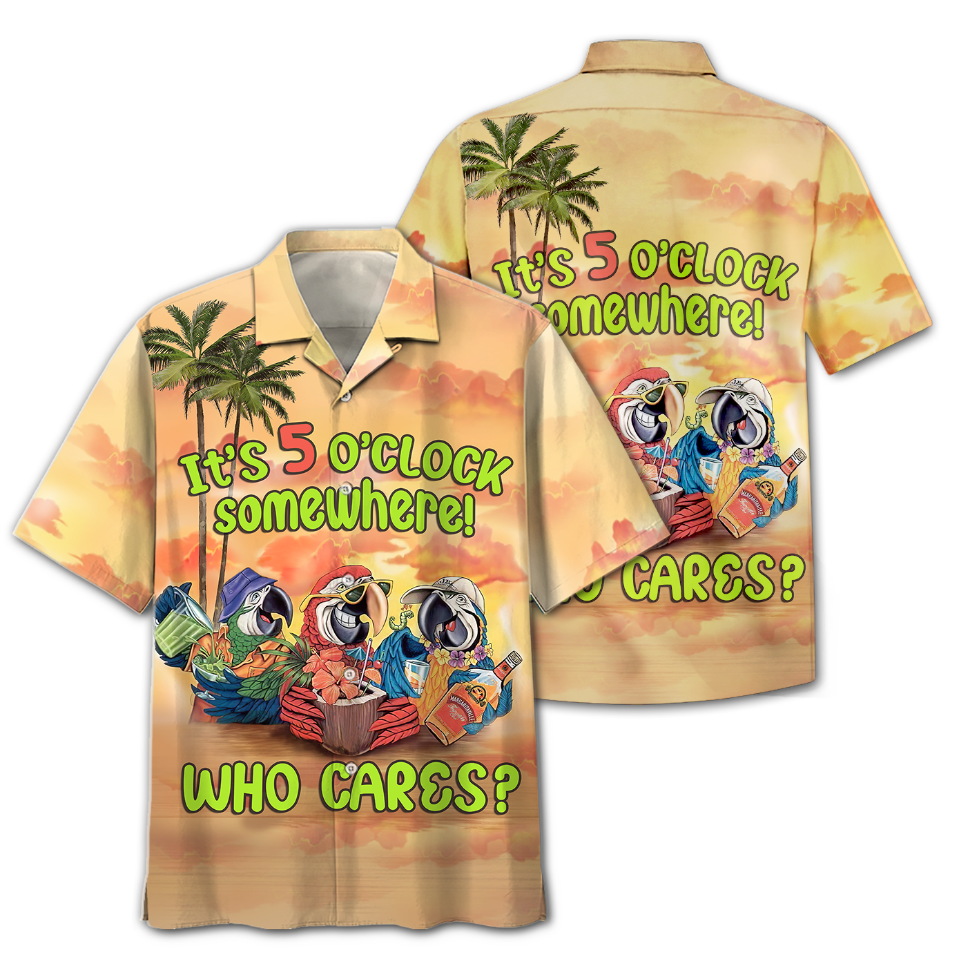 Who Cares It’S 5 O’Clock Somewhere Hawaiian Shirt | For Men & Women | Adult | Hw8667