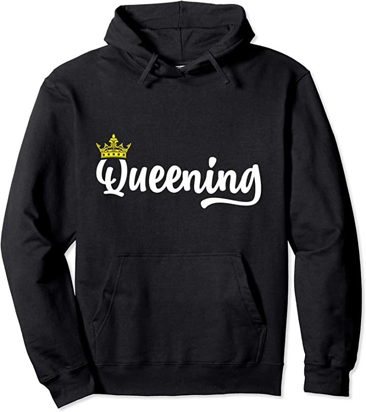 Queening Cute Woman Strong Proud Girl African American Gift Pullover Hoodie