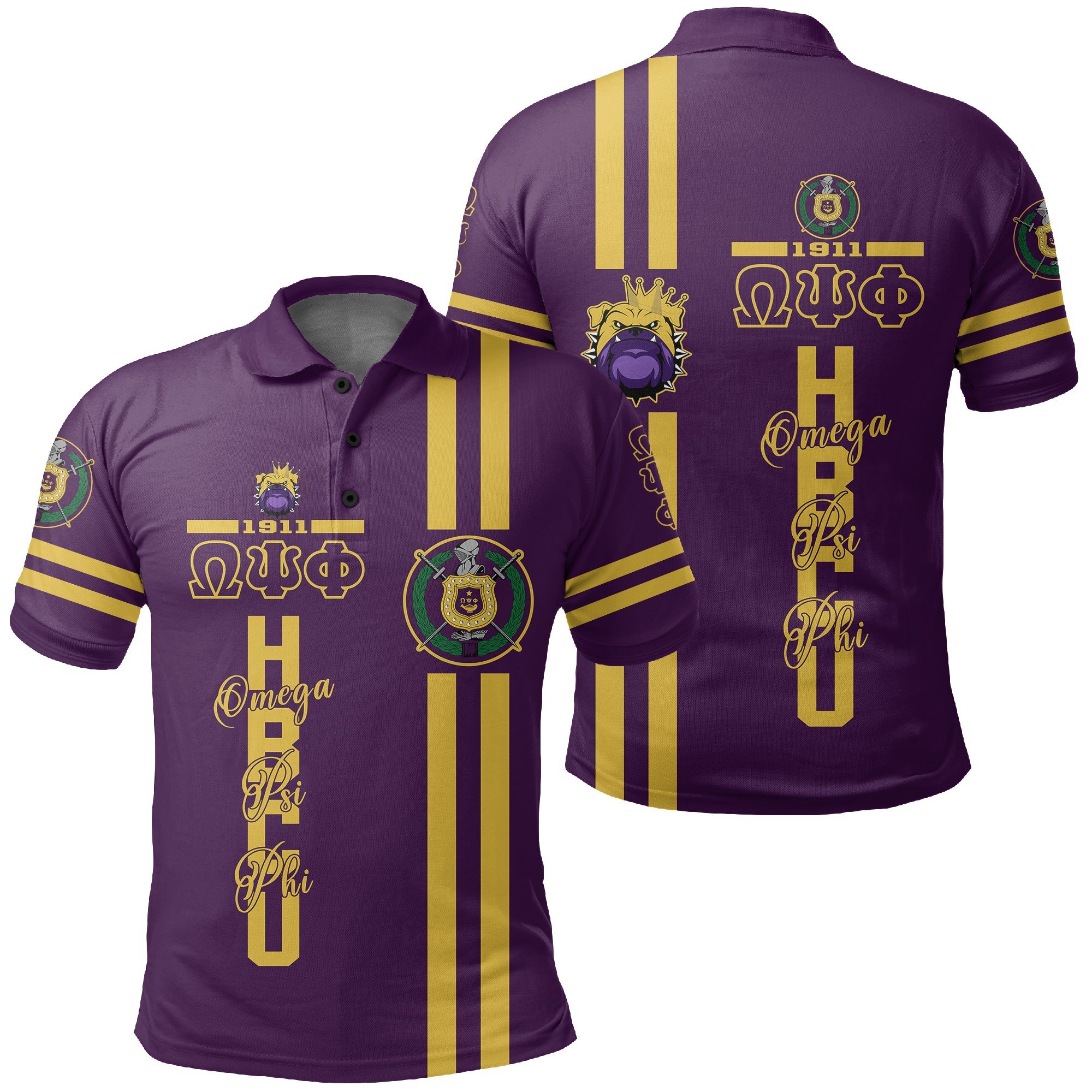 Masonstars Shirt – HBCU Omega Psi Phi Bulldog Polo Shirt J5