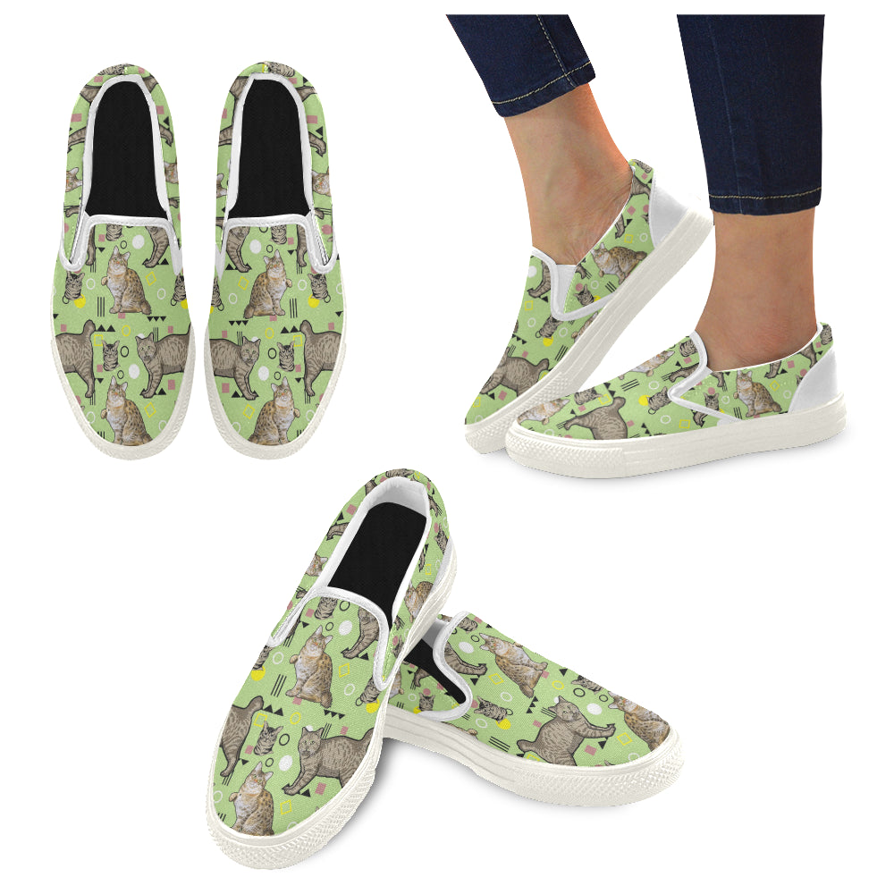 American Bobtail White Women’s Slip-on Canvas Shoes