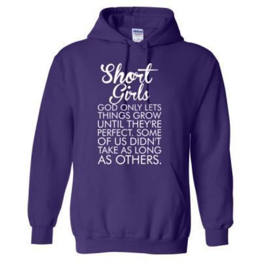 AGR Short Girls God Only Let Things Grow Until They Are Perfect – Heavy Blend™ Hooded Sweatshirt