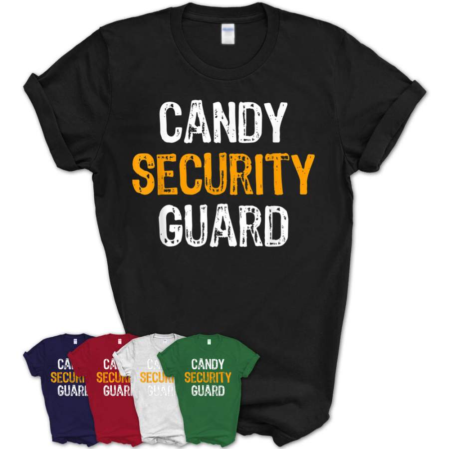 Candy Security Guard Halloween Costume Adult Mom Dad Easy T-Shirt