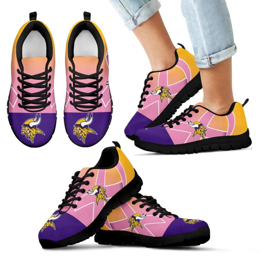 Minnesota Vikings Cancer Pink Ribbon Sneakers