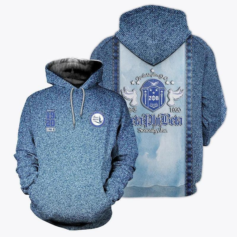 Sorority Hoodie – Zeta Phi Beta Jeans Style Girl Hoodie