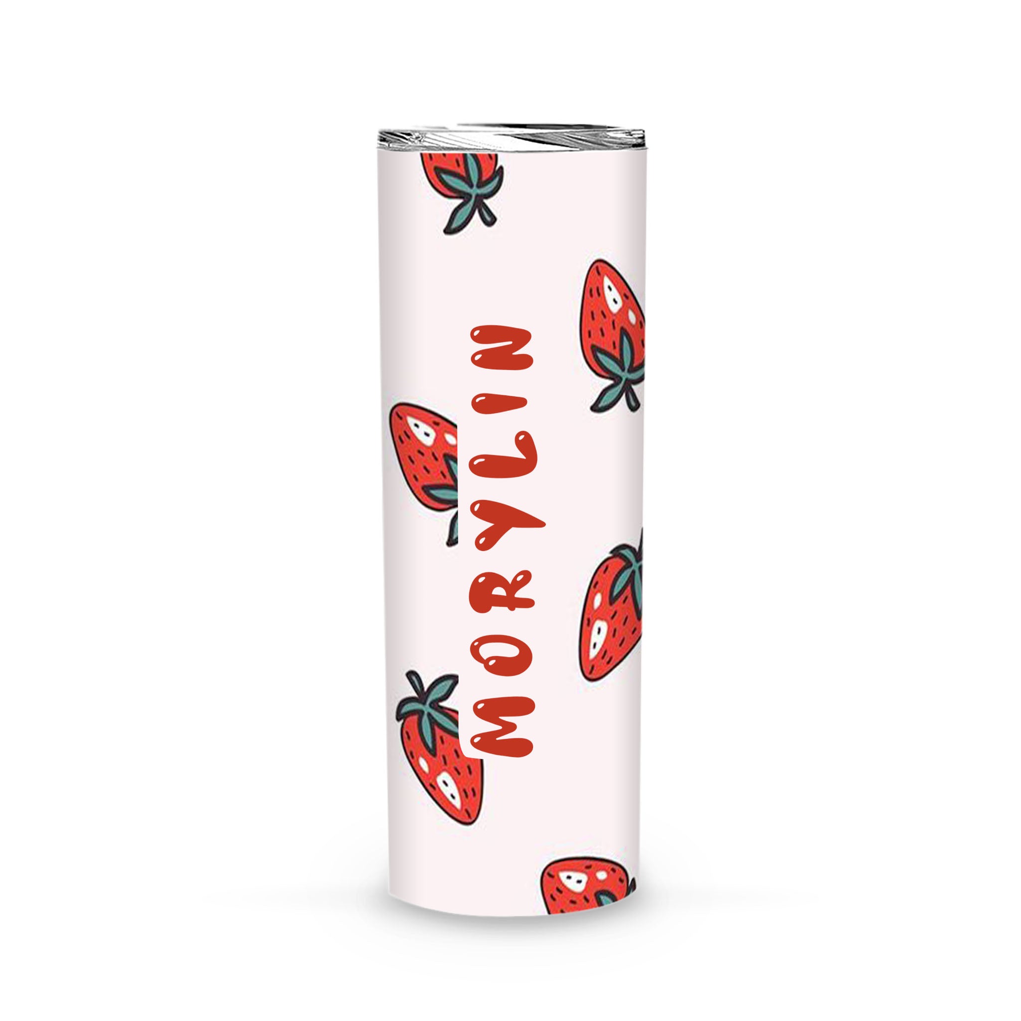 Strawberry Personalized 20Oz Skinny Tumbler, Birthday Gift, Gift For Daughter, Gift For Son, Gift For Her – Skinny Tumbler