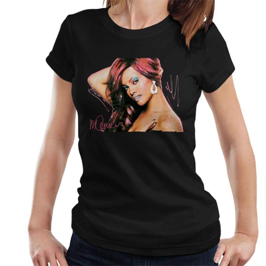 Sidney Maurer Original Portrait Of Rihanna Drop Earrings Women’s T-Shirt