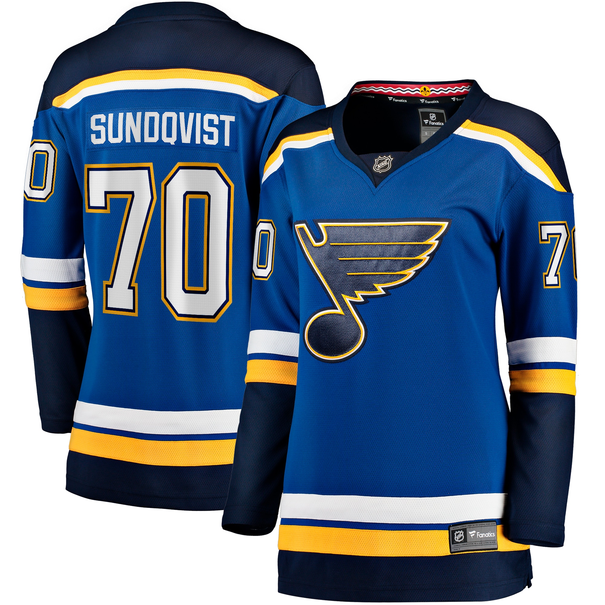 Women's St. Louis Blues Oskar Sundqvist Blue Home Breakaway Player Jersey