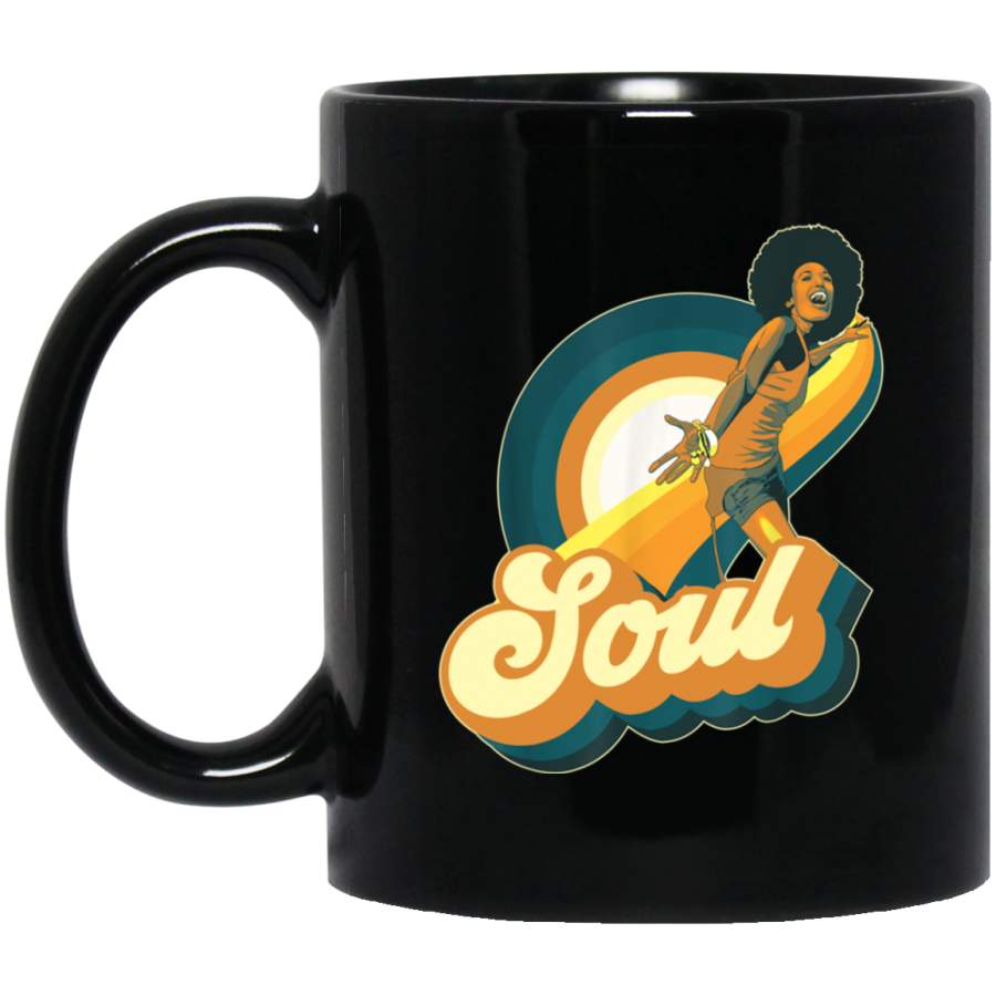 African American 70s Funk Afro Disco Soul Melanin Queen 11 oz Mug