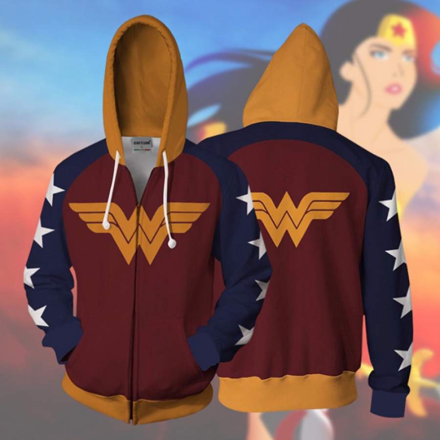 Wonder Woman Hoodie – Diana Prince Zip Up Hoodie CSOS813