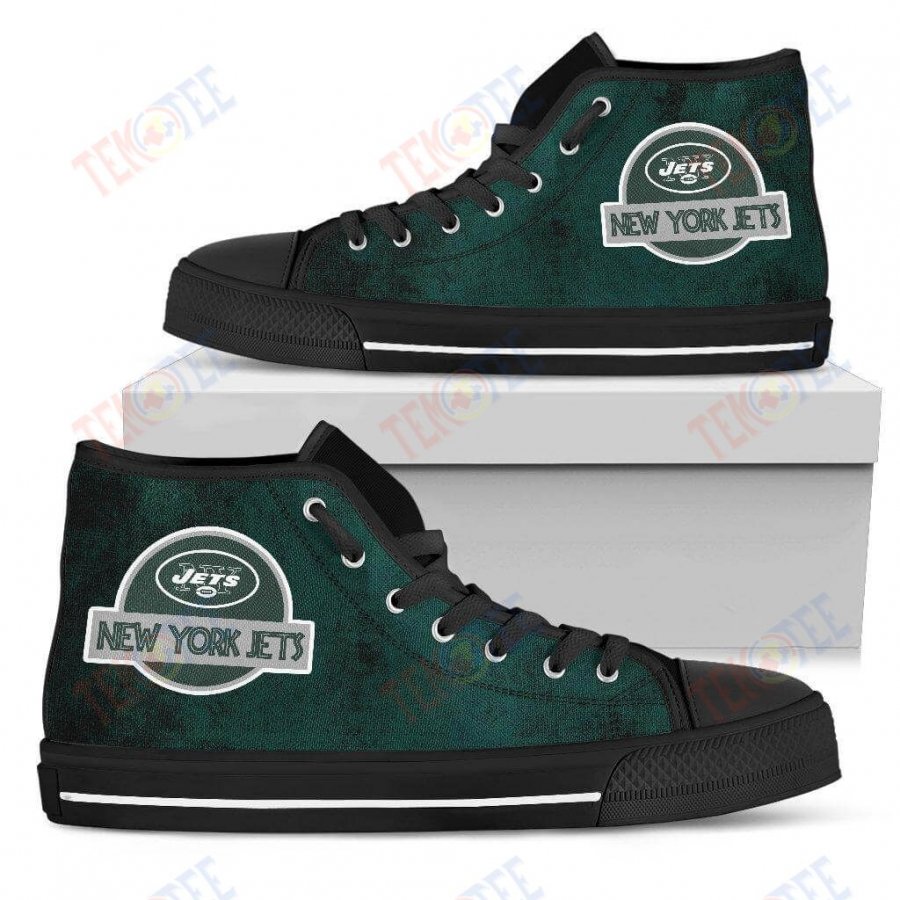 Mens Womens New York Jets High Top Shoes Jurassic Parktop Quality TMT938