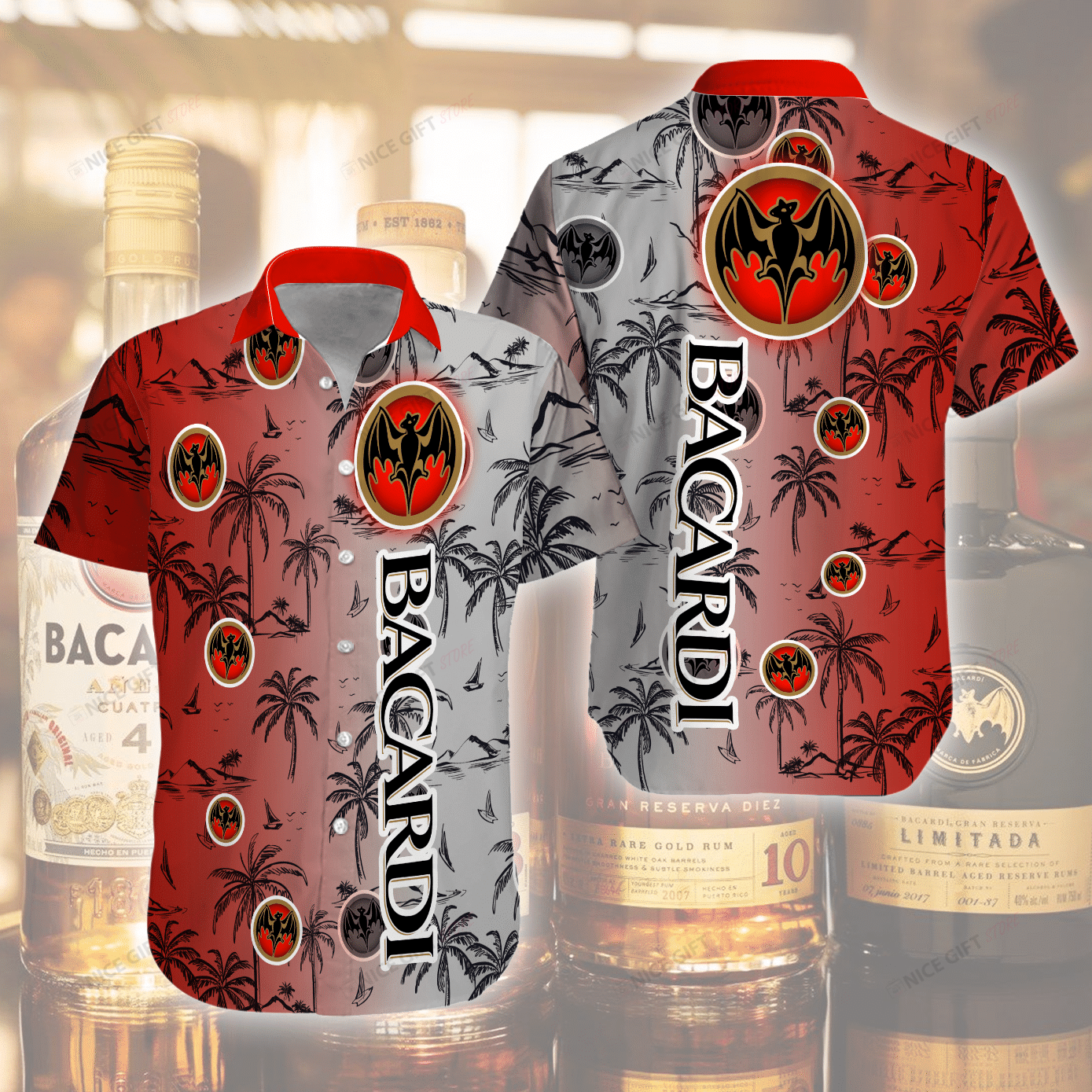 Bacardi Hawaiian Shirt 3Hs-K8C8