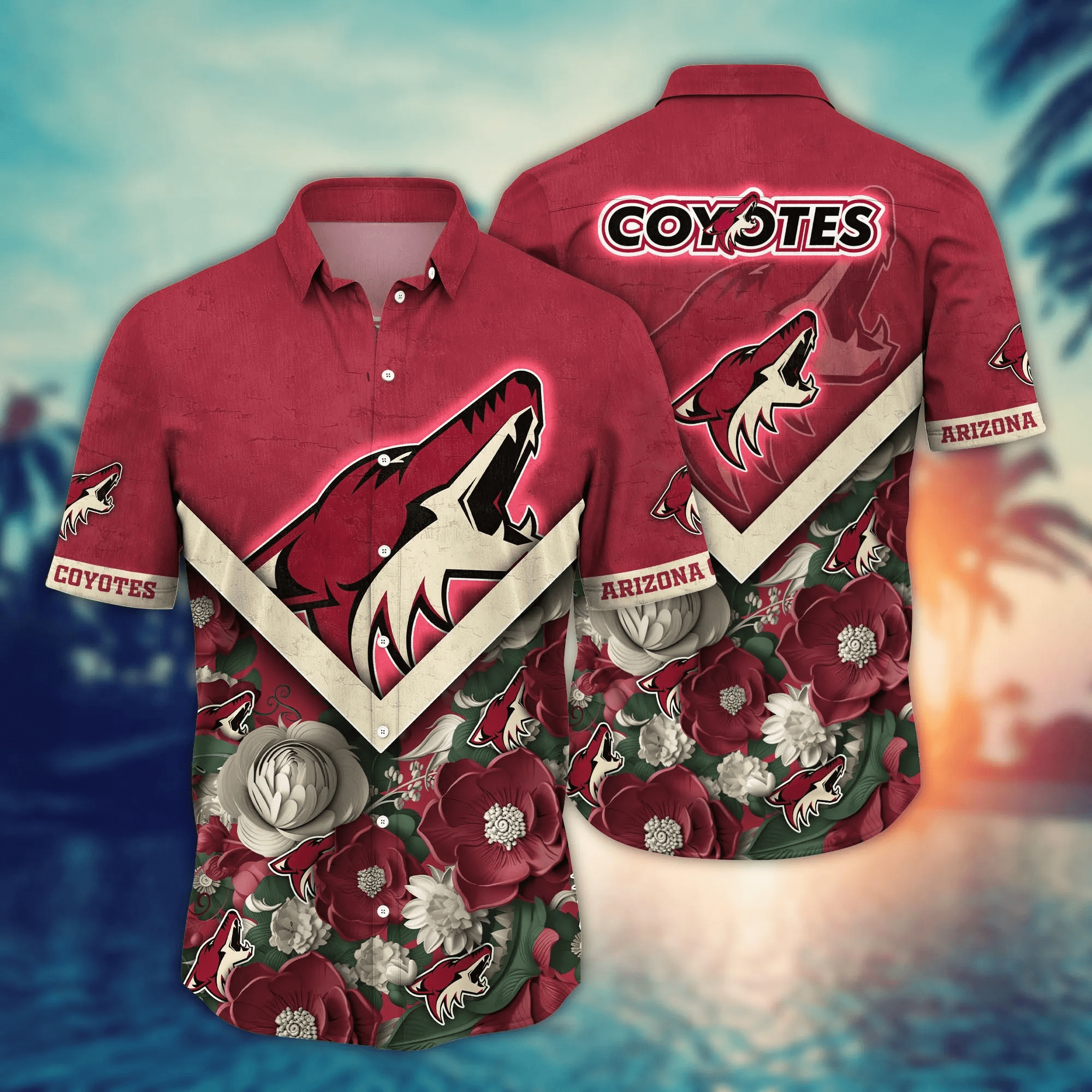 Arizona Coyotes Nhl Hawaiian Shirt Custom Tan Lines Aloha Shirt