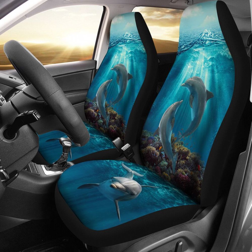 Fun Car Decor Dolphin Ocean Seat Covers