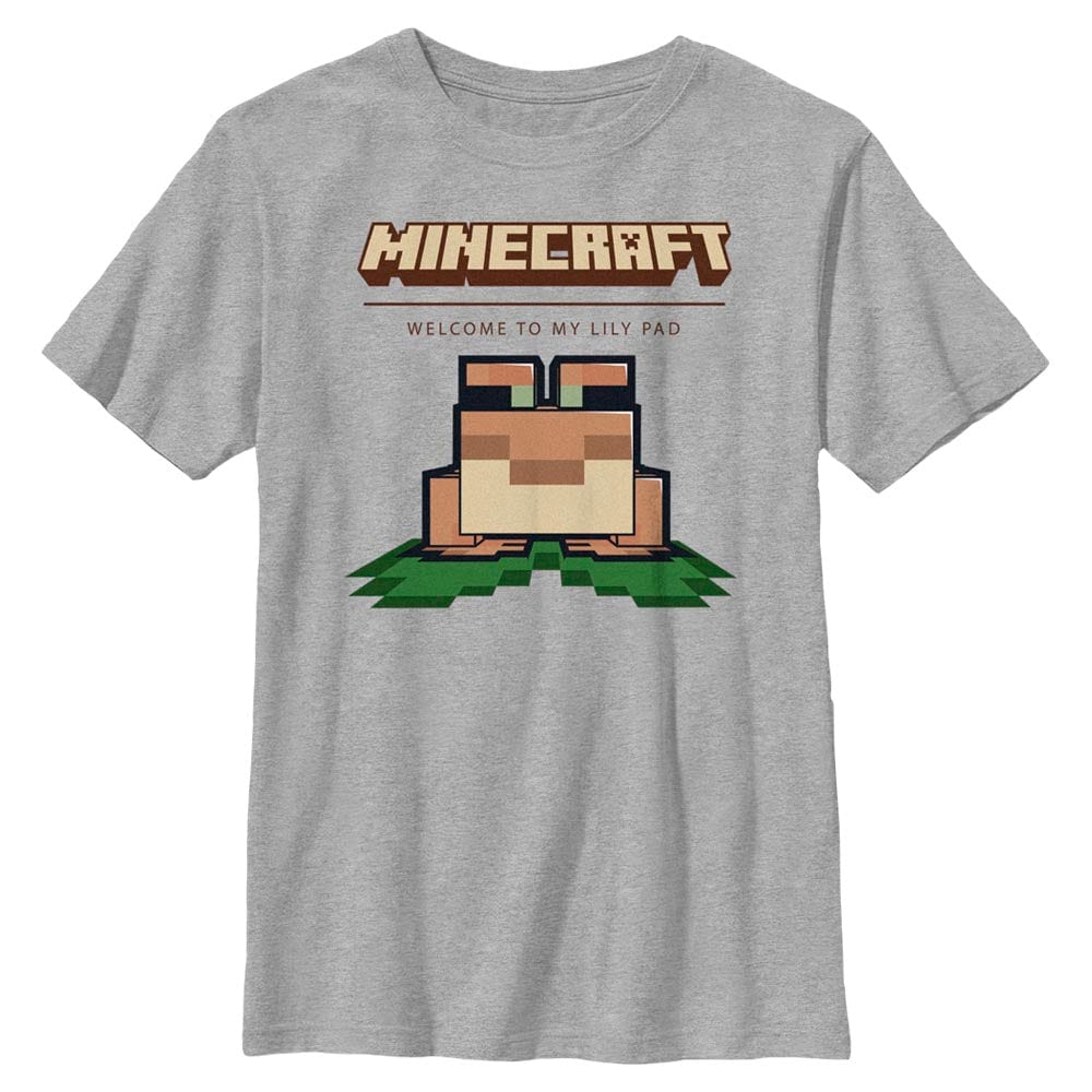 Welcome Frog – Minecraft Heather Grey Youth Boy’S T-Shirt