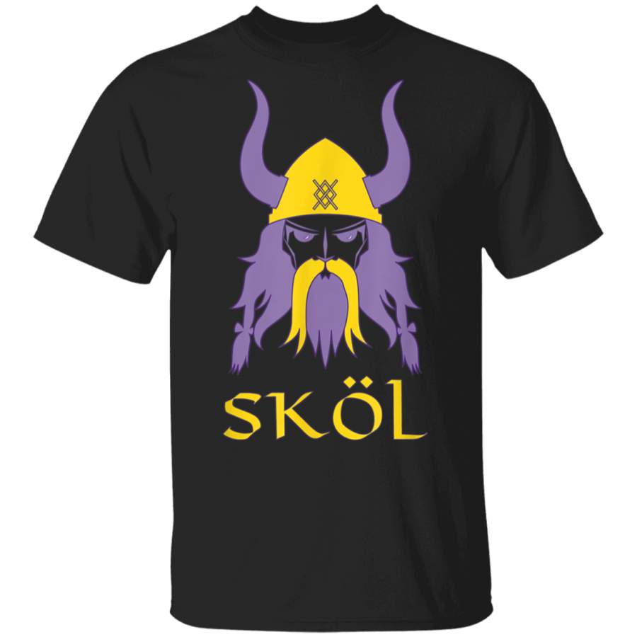 Skol Nordic Scandinavian Warrior Viking Helmet T-Shirt