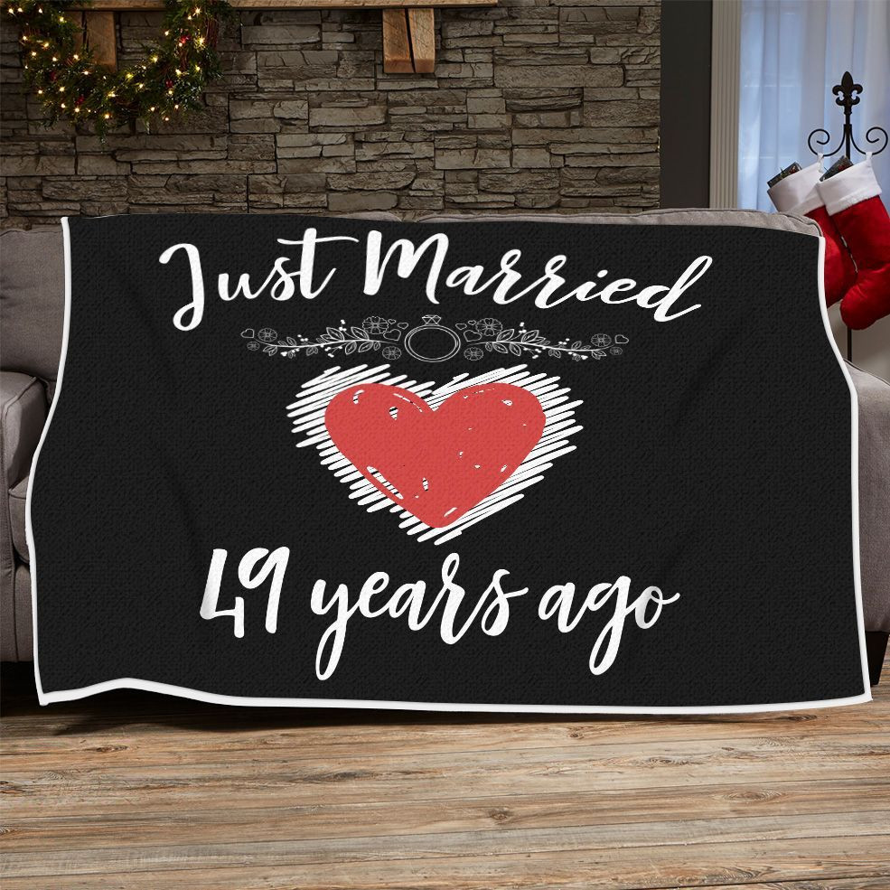 49Th Wedding Anniversary Blanket For Couple, Husband & Wife, Him & Her