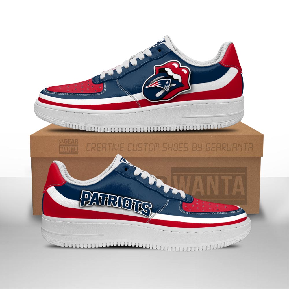 New England Patriots Air Sneakers Custom Force Shoes Sexy Lips For Fans