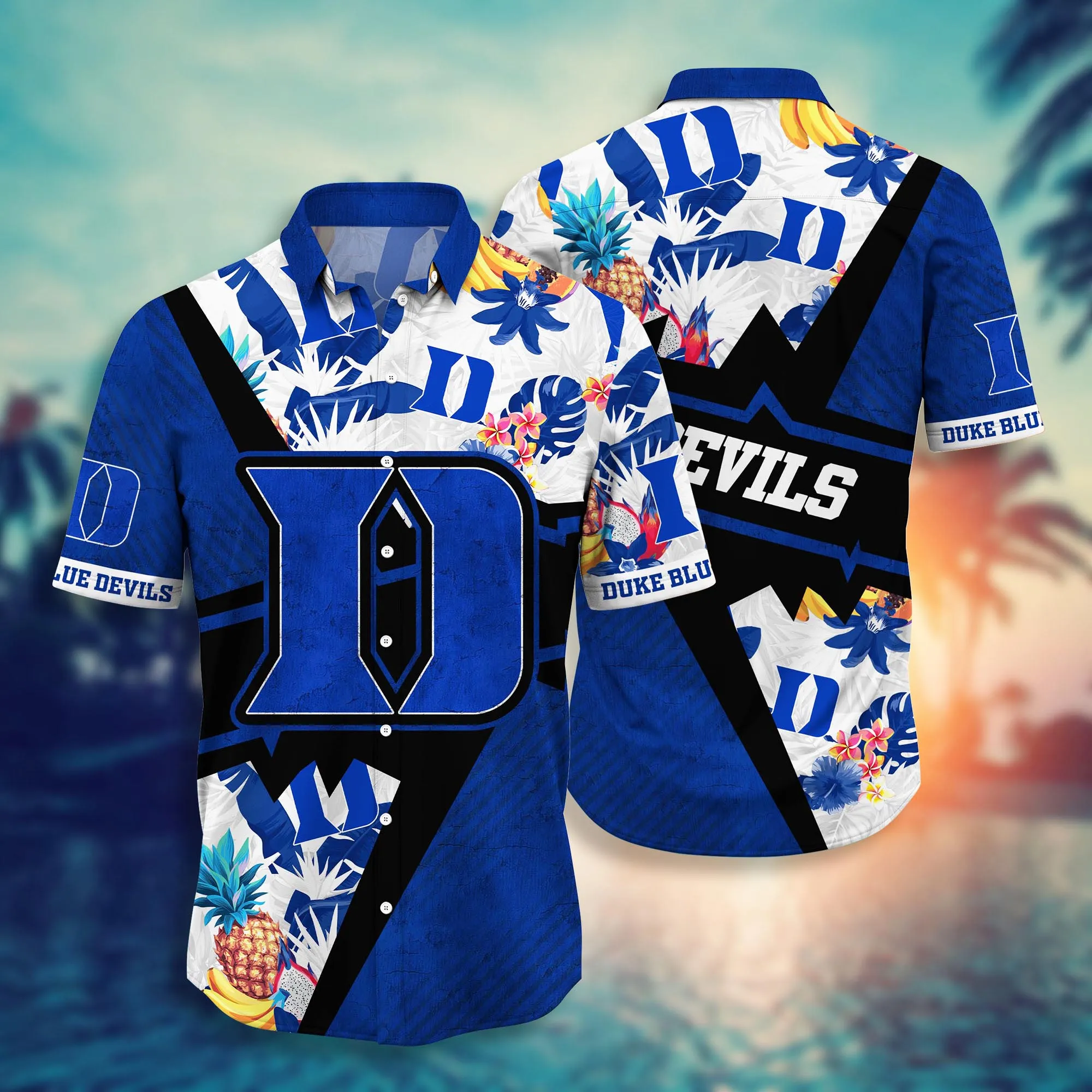 Duke Blue Devils NCCA Hawaiian Shirt Sunglasses Aloha Shirt