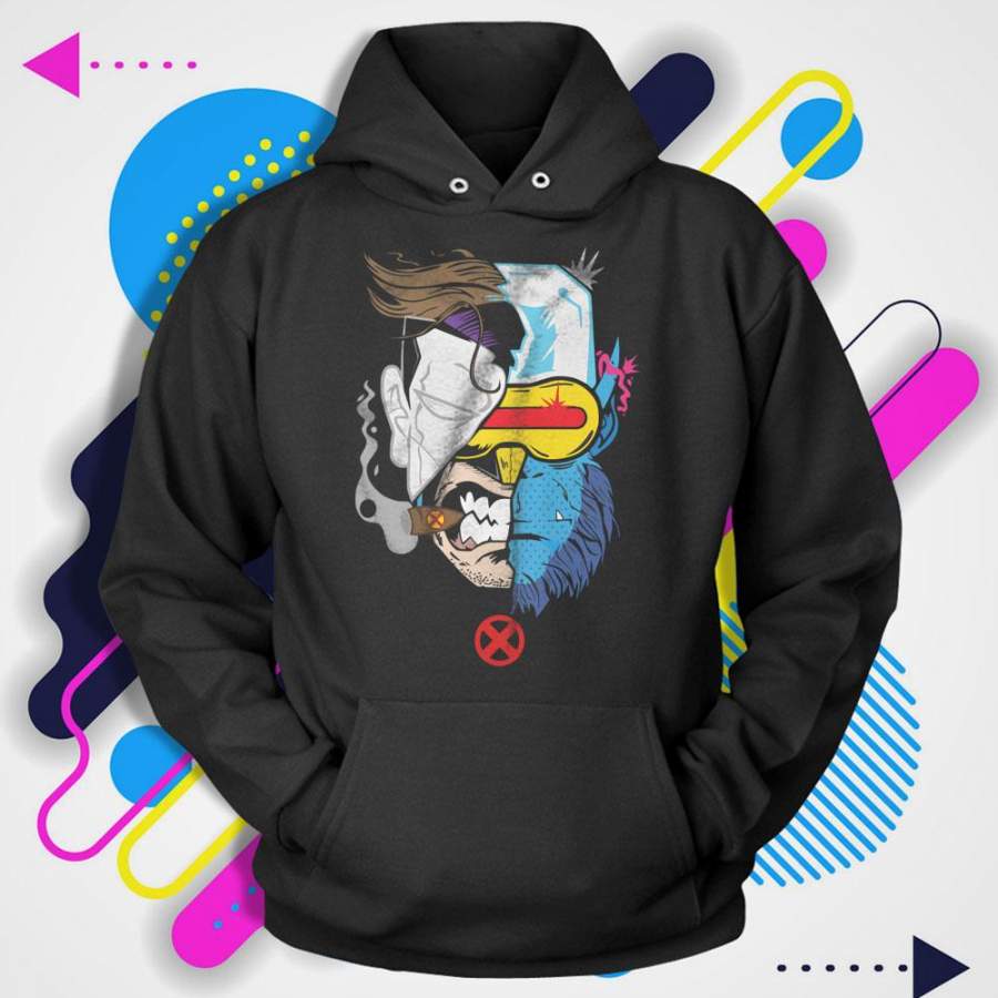 X Menx Men Face Art Mashup Men’S Hoodie