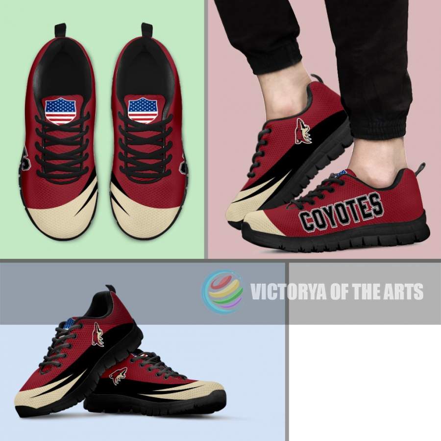 Awesome Gift Logo Arizona Coyotes Sneakers