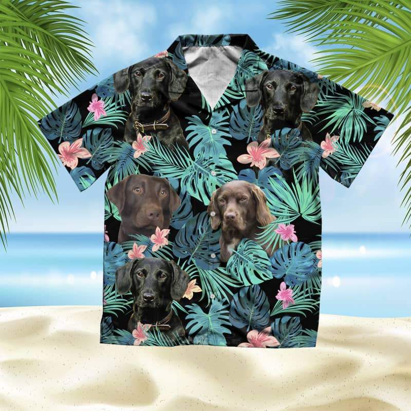 Springadore Hawaiian Shirt, Dog Summer Leaves Hawaiian Shirt, Unisex Print Aloha Short Sleeve Casual Shirt