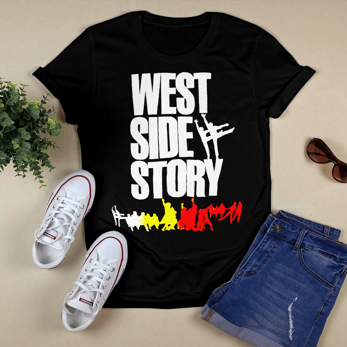 80s West Side Story Vintage Super Soft + Paper Thin Classic Broadway Musical + Natalie Wood Movie Promo T-Shirt