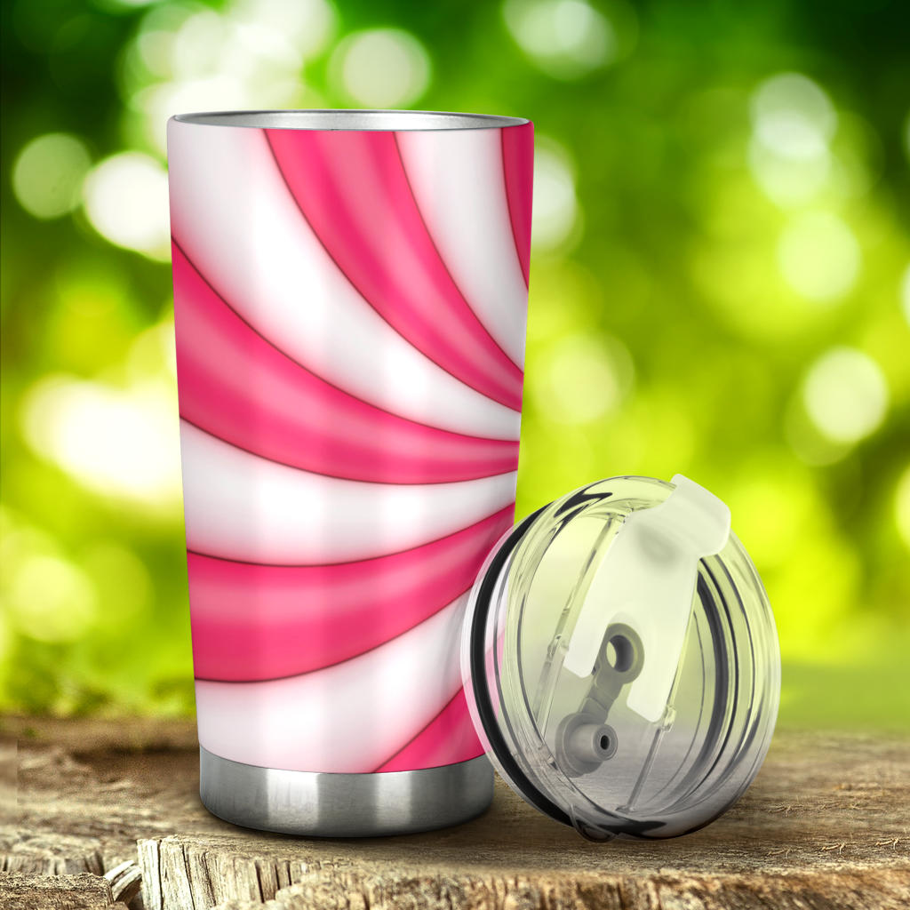 Vortex Twist Swirl Candy Print Tumbler