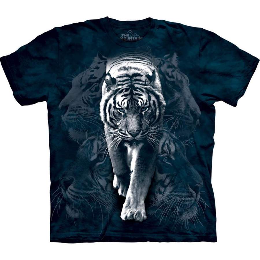 White Tiger Stalking Kids T-Shirt