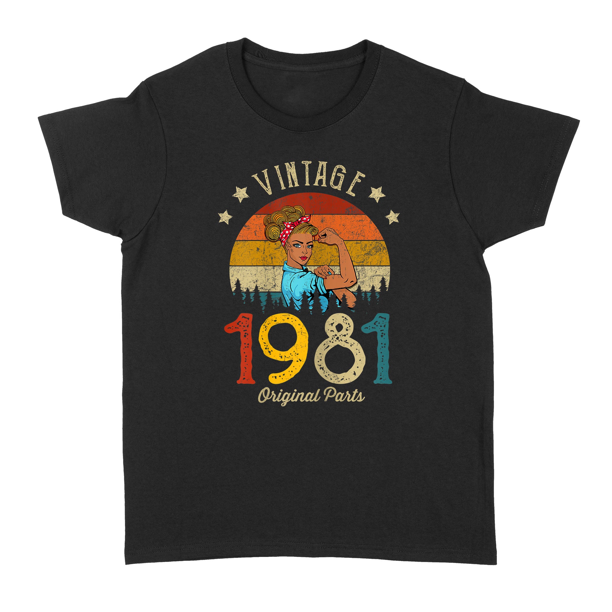 Womens 40 Years Old Vintage 1981 Original Parts 40th Birthday Gift Women – Standard Women’s T-shirt