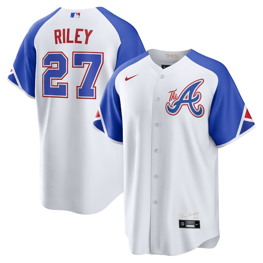 Austin Riley 27 Jersey, Atlanta Braves 2023 City Connect Men Jersey – White