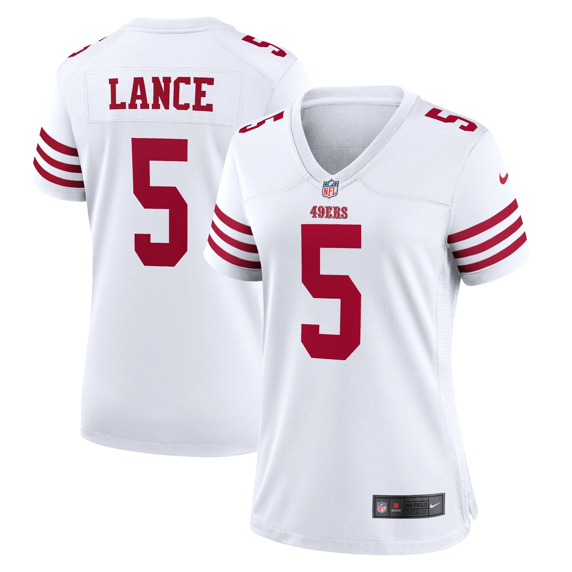 Trey Lance San Francisco 49ers Women's Player Jersey – White 2