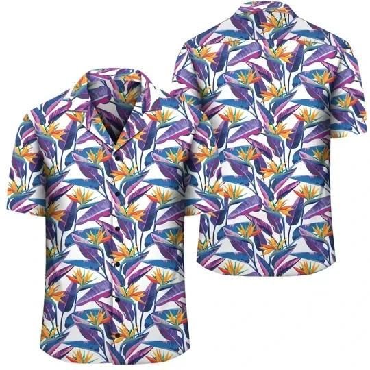 Tropical Strelitzia Aloha Hawaiian Shirt Colorful Short Sleeve Summer Beach Casual Shirt For Men And Women