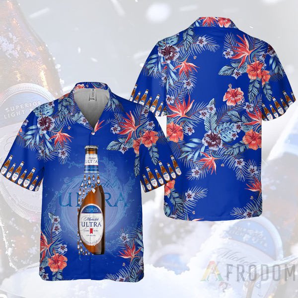 Tropical Hibiscus Michelob Ultra Hawaiian Shirts For Men And Women