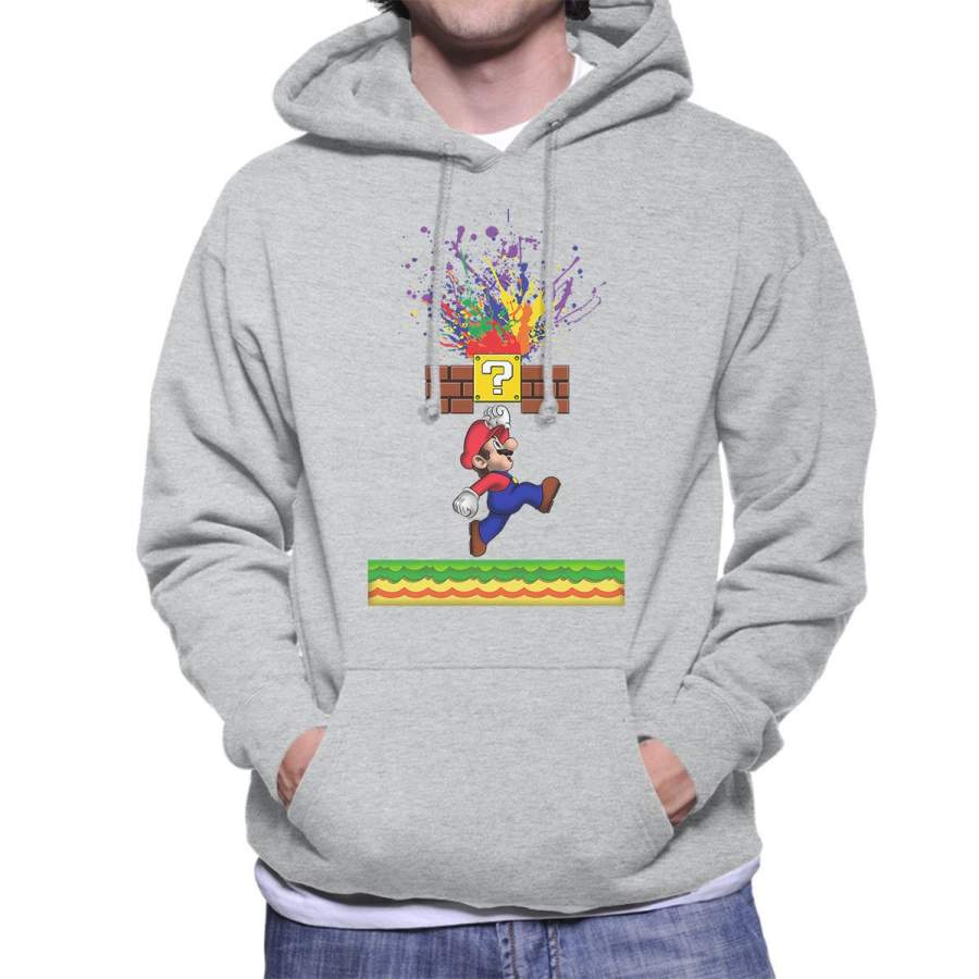 Super Mario Super Paint Splatters Men’s Hooded Sweatshirt