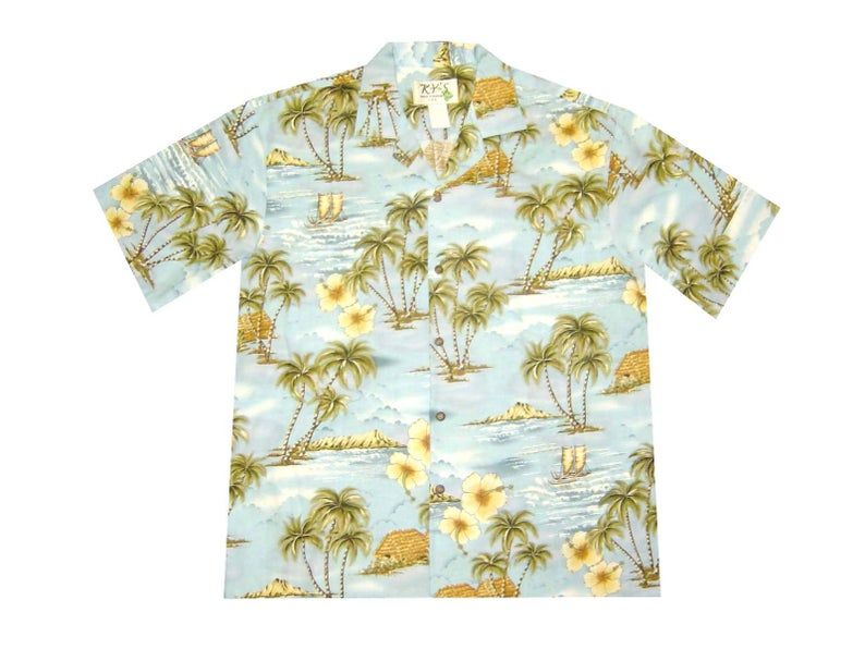 Polynesian Island Green Yellow Amazing Design Hawaii Shirt Ha82778