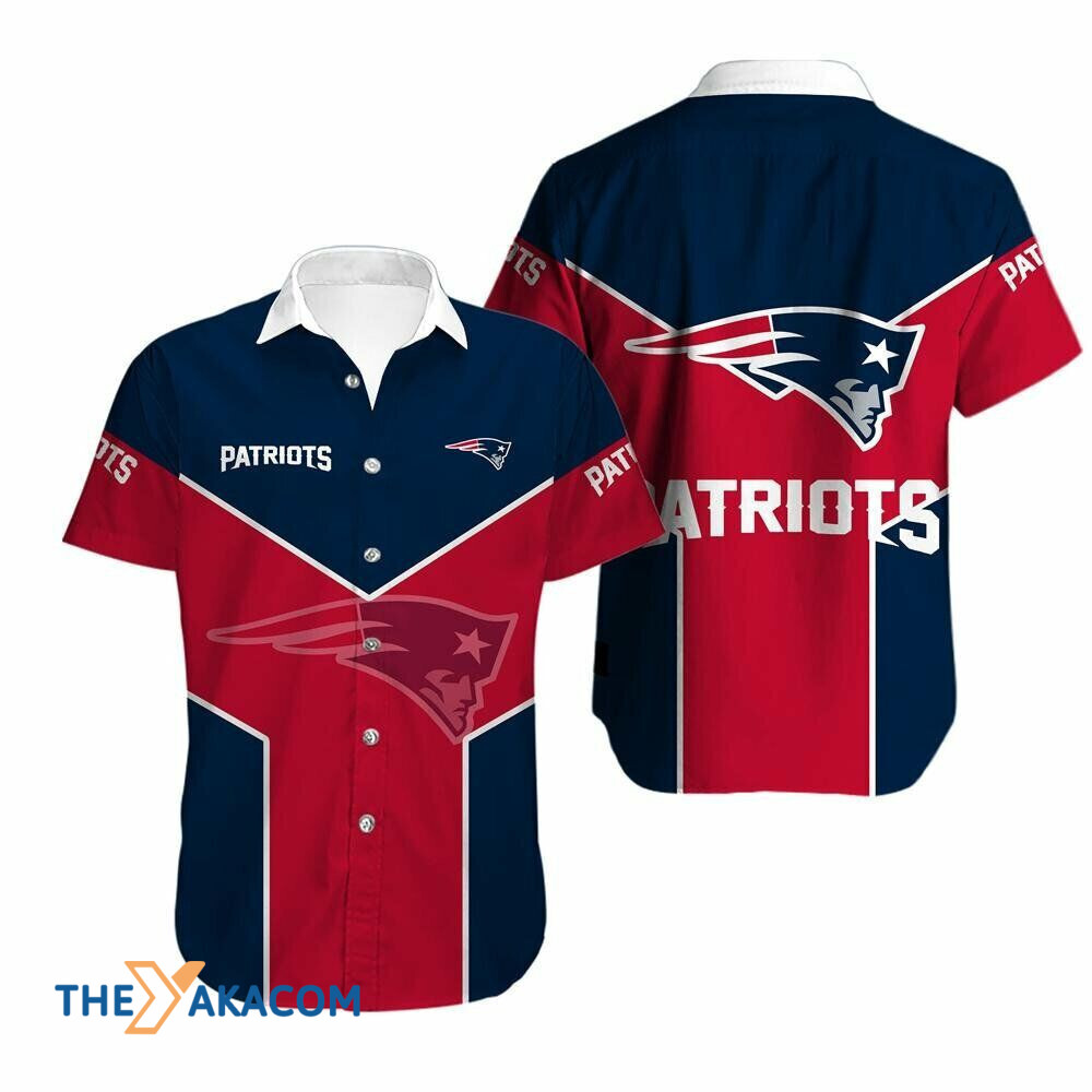 New England Patriots Colorblock For Fan Gift For Fan Short Sleeve Hawaiian Shirt