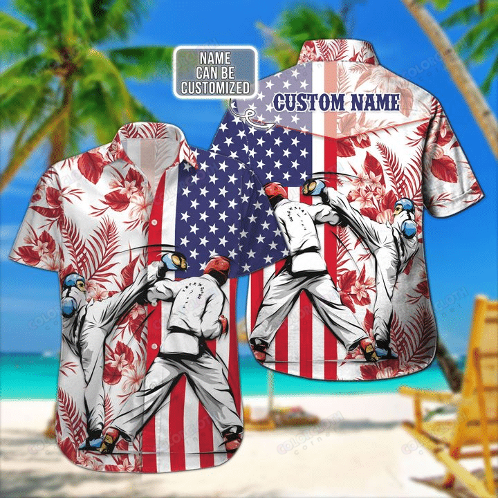 Personalized Taekwondo American Hawaiian Shirt Summer Vibes Ha68807