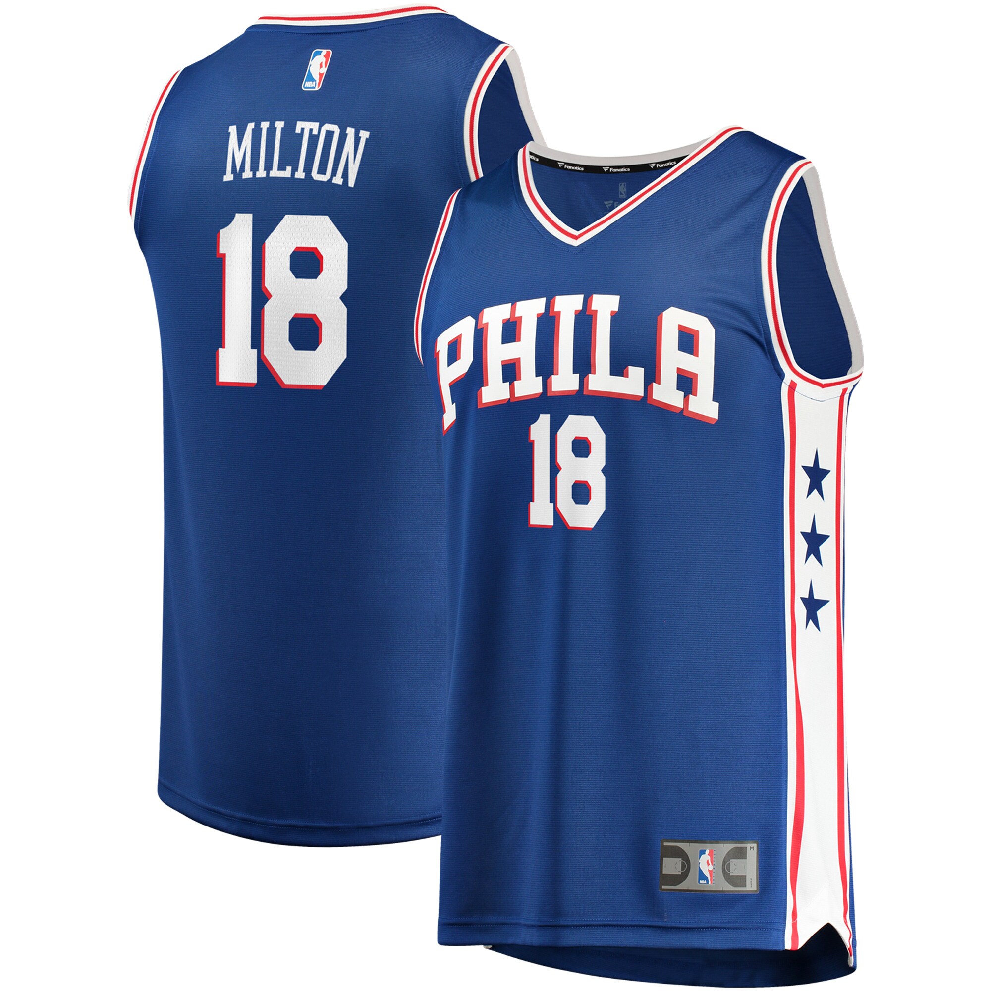 Shake Milton Philadelphia 76ers Fast Break Jersey – Icon Edition – Royal