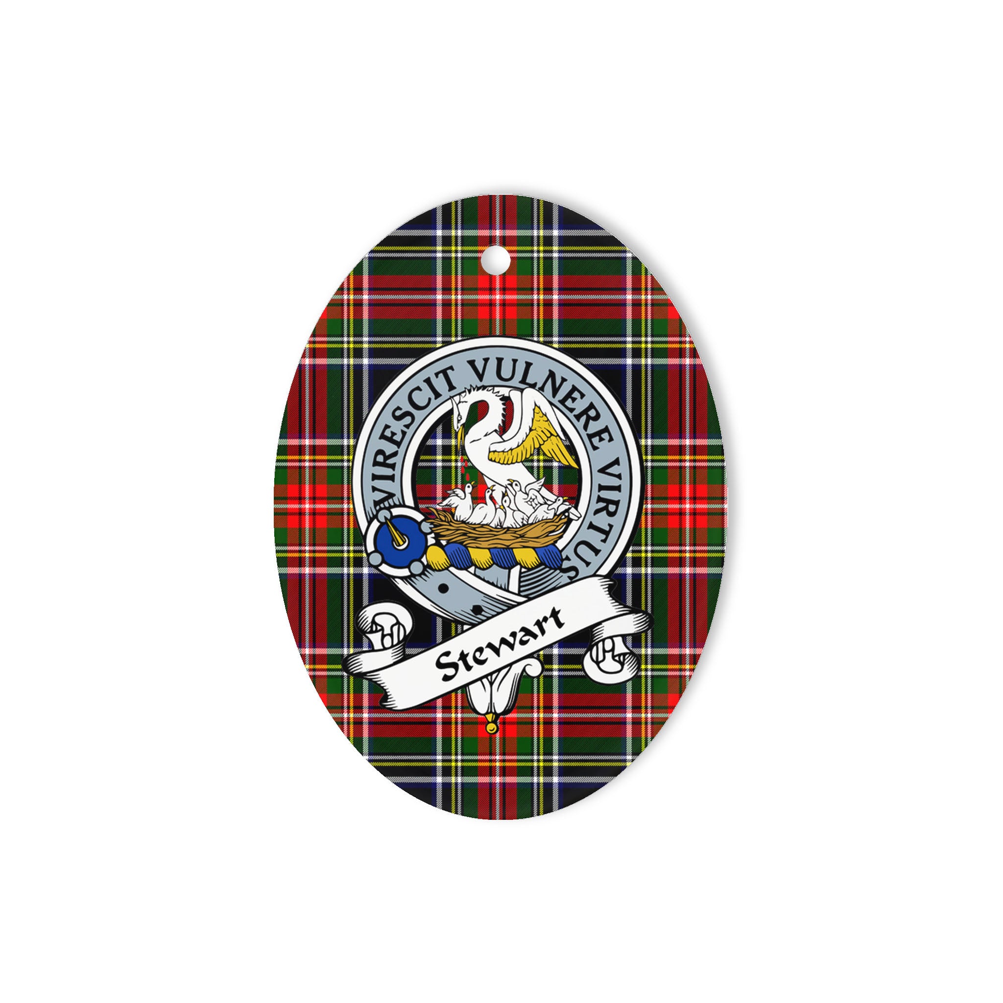 Stewart High Stewards Scottish Clan Badge Plaid Ornament Gift. Christmas Tree Ornament Stewart High Stewards Clan Tartan Ornament Great Christmas Ornaments Gift Oval Ornament