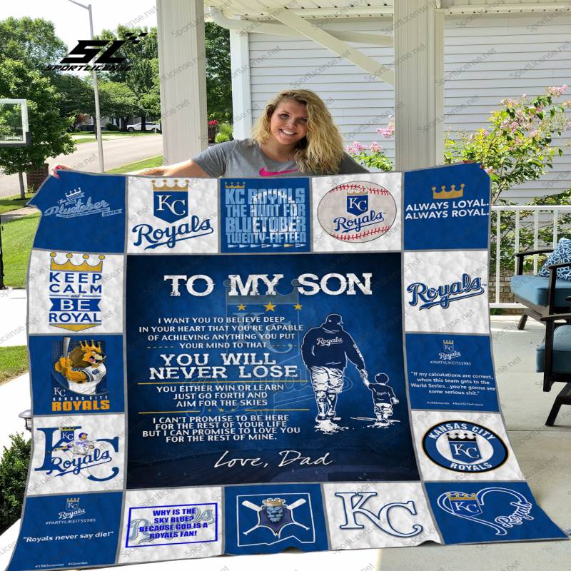 H -Kansas City Royals D quilt blanket