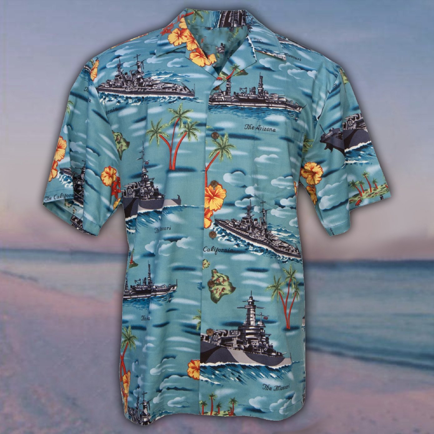 Military Hawaiian Shirt Us Battleships Mens Summer Styles Gift Ideas For Dad Ha99855