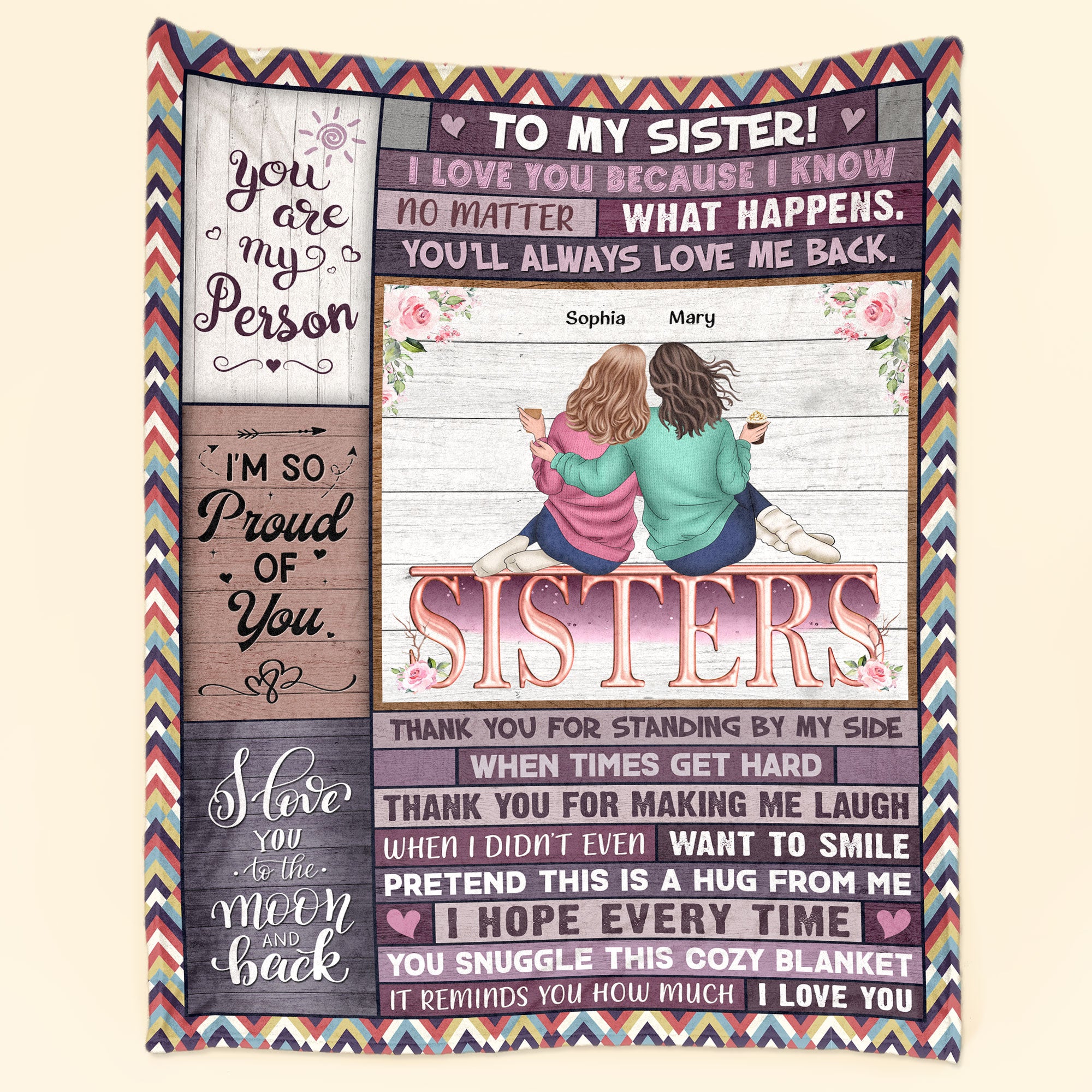 Pretend This Is A Hug From Me – Personalized Blanket