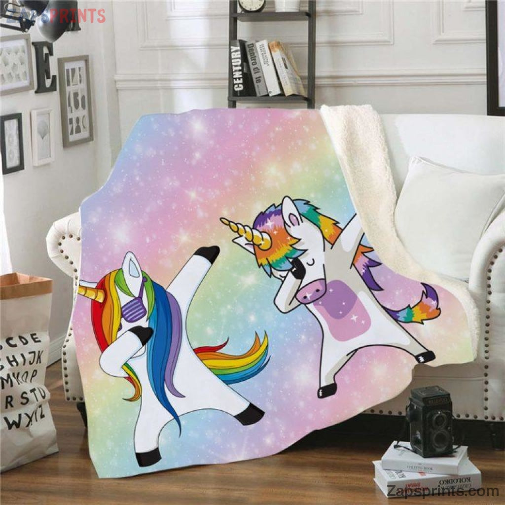 Unicorn Dabbing Blanket