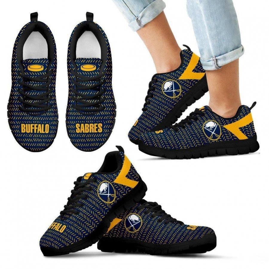 Pattern Logo Slide In Line Buffalo Sabres Sneakers #785