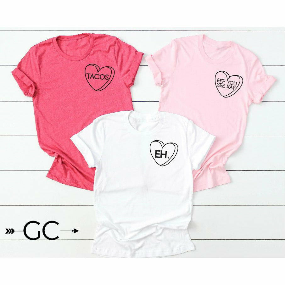 Candy Heart Shirt (Customize Your Own)