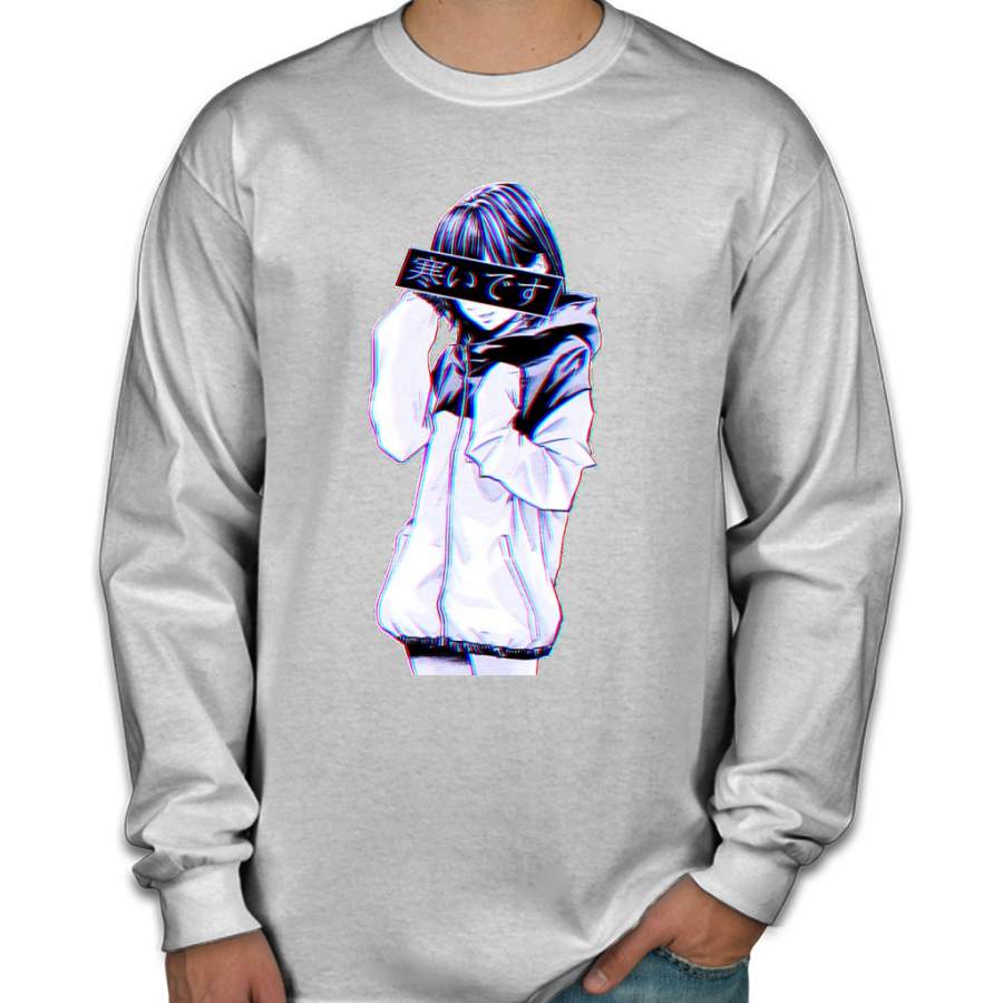 COLD – Sad Japanese Aesthetic Men Long Sleeve Shirt