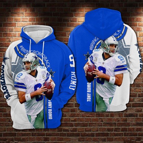 Dallas Cowboys Romo Back 40 Unisex 3D Hoodie Gift For Fans