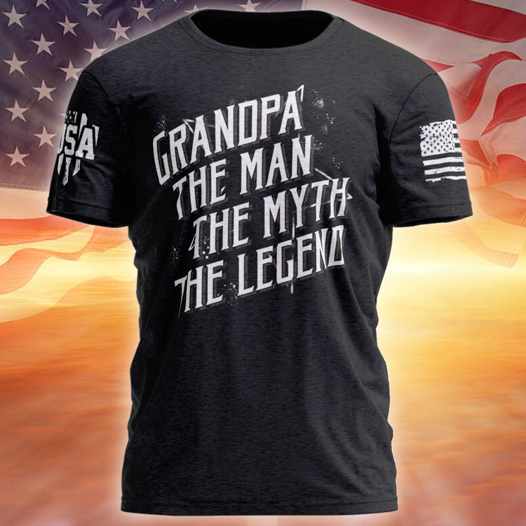 Customized Nickname Grandpa The Man The Myth The Legend T-Shirt Coolspod