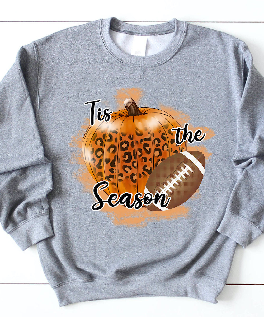 Tis To The Season Leopard Football Season Game Day – Standard Crew Neck Sweatshirt